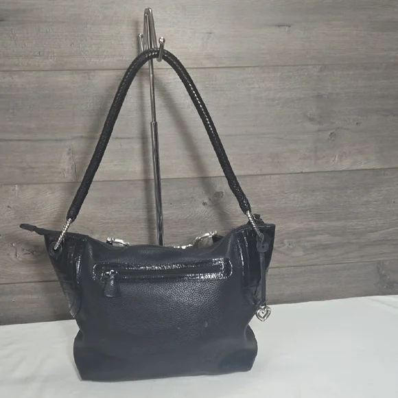 Brighton Black Pebble Leather Women's Bag - Picture 4 of 9